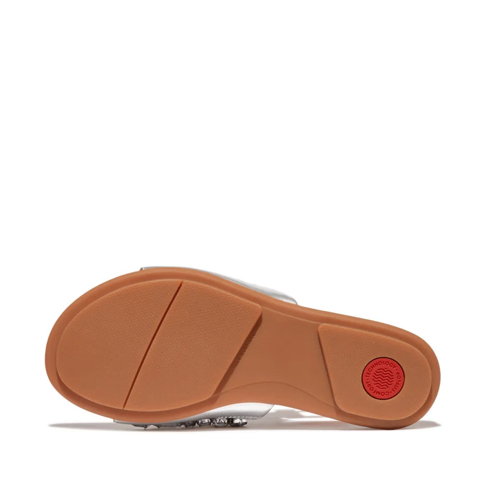 รองเท้าแตะ ผู้หญิง รุ่น GRACIE JEWEL-DELUXE METALLIC-LEATHER SLIDES