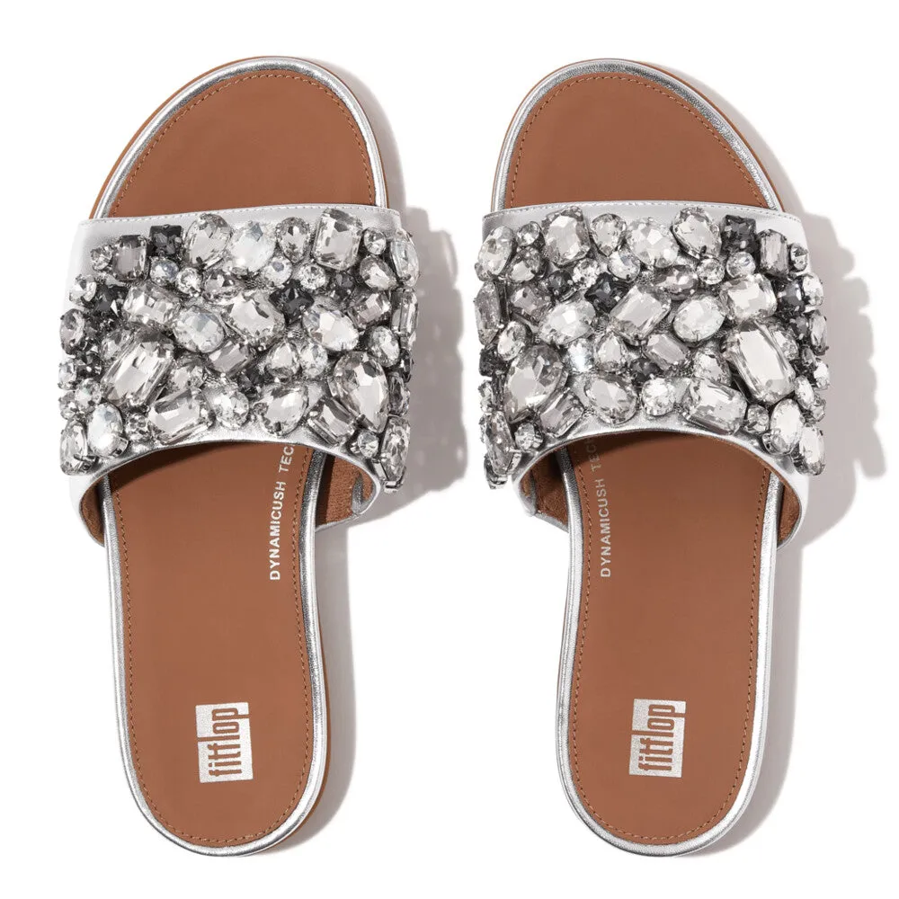 รองเท้าแตะ ผู้หญิง รุ่น GRACIE JEWEL-DELUXE METALLIC-LEATHER SLIDES