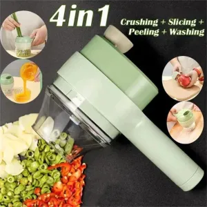 4 In 1 Handheld Electric Vegetable Cutter Set
