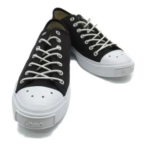 Acne Low-Cut Cotton Sneakers Black