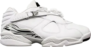 Air Jordan 8 Retro Low White Metallic Silver Sneakers 2003, white