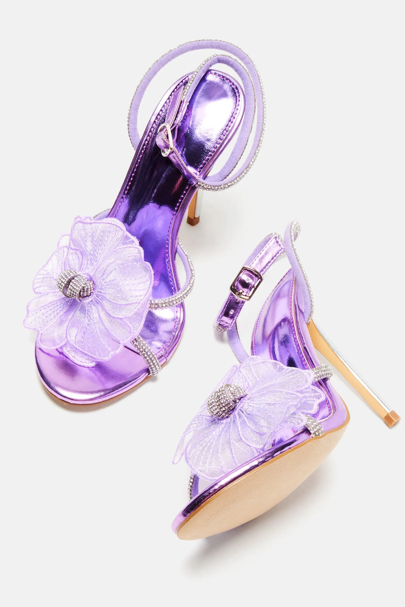 Alissa Heeled Sandals - Purple