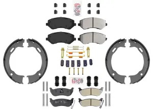 AmeriPro Disc Brake Pads Frt   Rr Parking Shoes For 2003-2007 Jeep Liberty