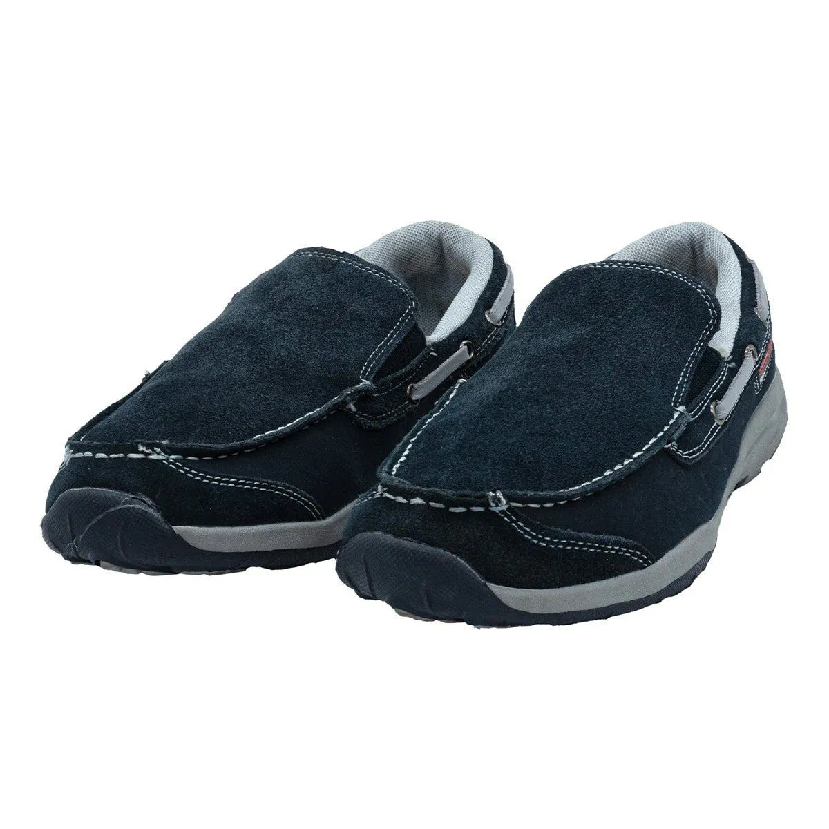 Atlas For Men Boatstyle Moccasins Suede Leather Blue Colour For Men