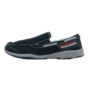 Atlas For Men Boatstyle Moccasins Suede Leather Blue Colour For Men