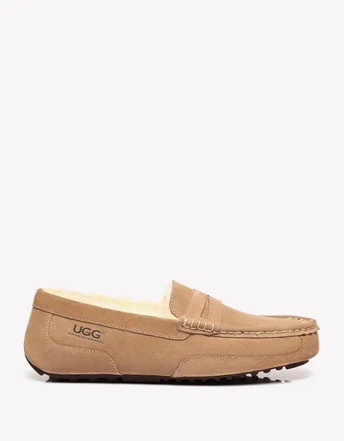 Australian Shepherd UGG Fashion Men Wool Moccasin