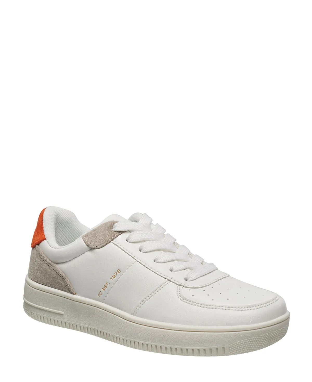 Avery French Connection Women's Lace-up Low Top Sneakers, White