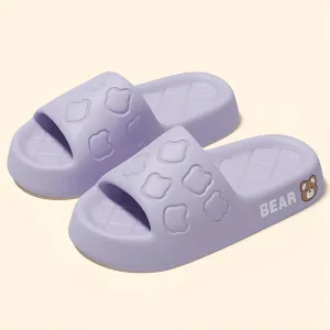 Axelle Slippers - Weicher Damen-BadeHausschuhe mit Bärenprint