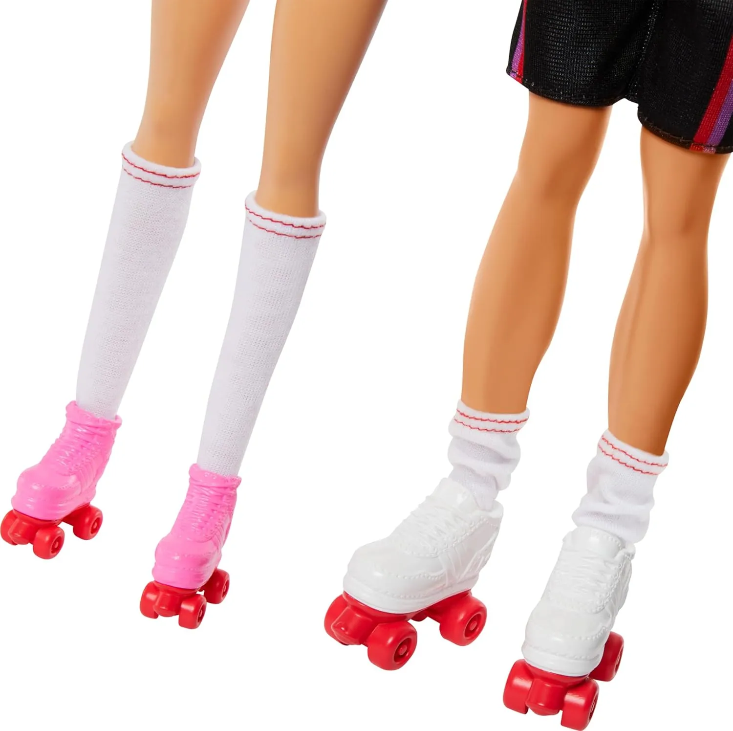 Barbie 65th Anniversary Fashionistas Set with 2 Roller-Skating Fashion Dolls & 6 Accessories for Kids Ages 3 