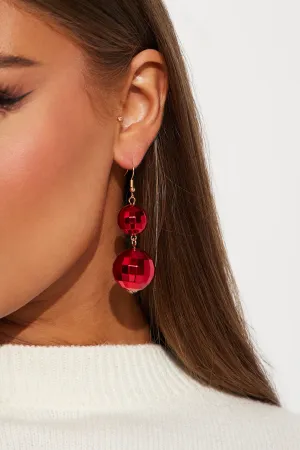 Be My Ornament Earrings - Red
