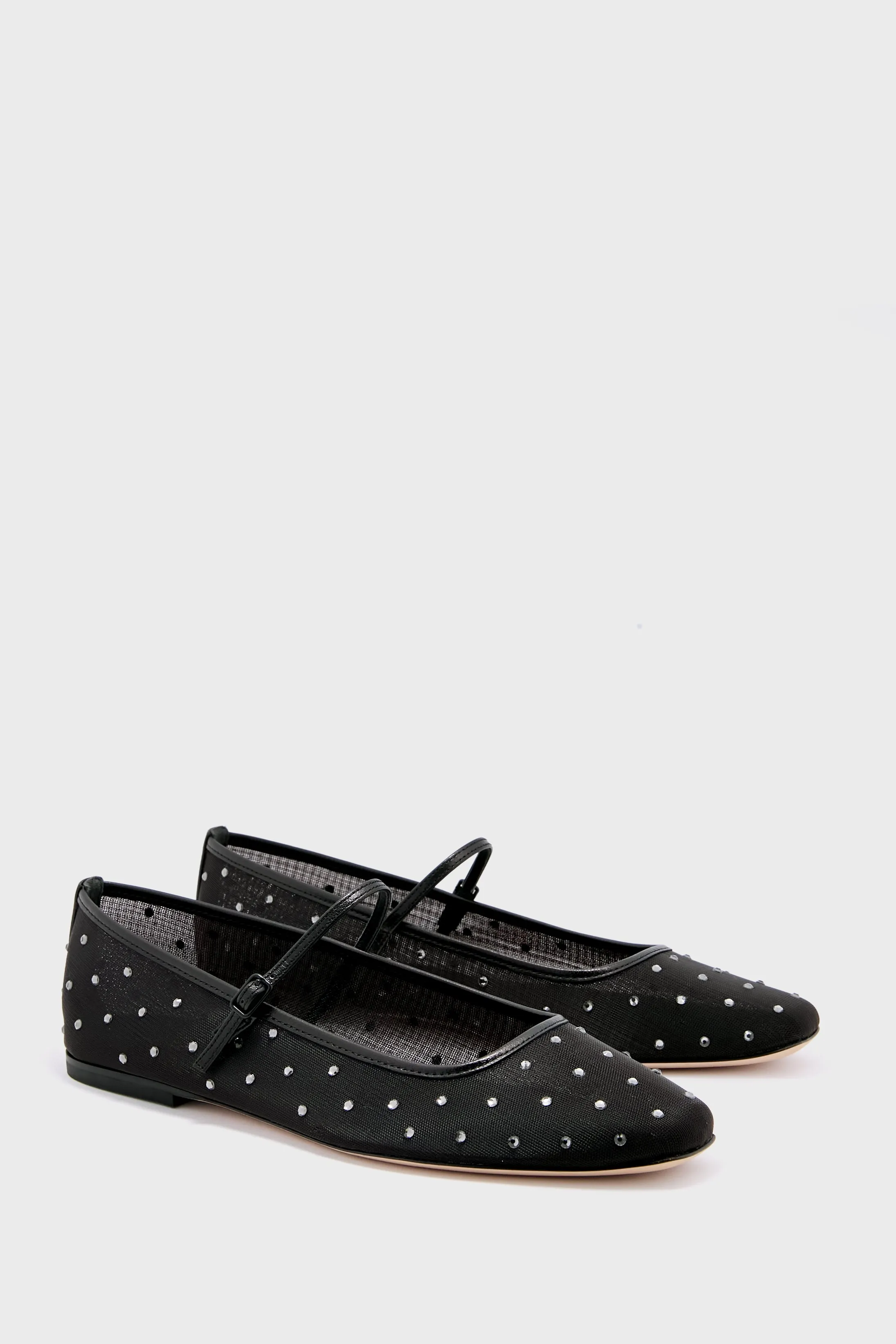 Black Diamond Ellie Mesh Crystal Flats