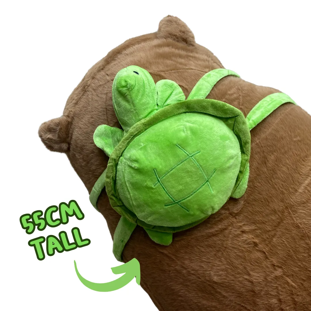 Capybara Soft Plush With Turtle Back Pack