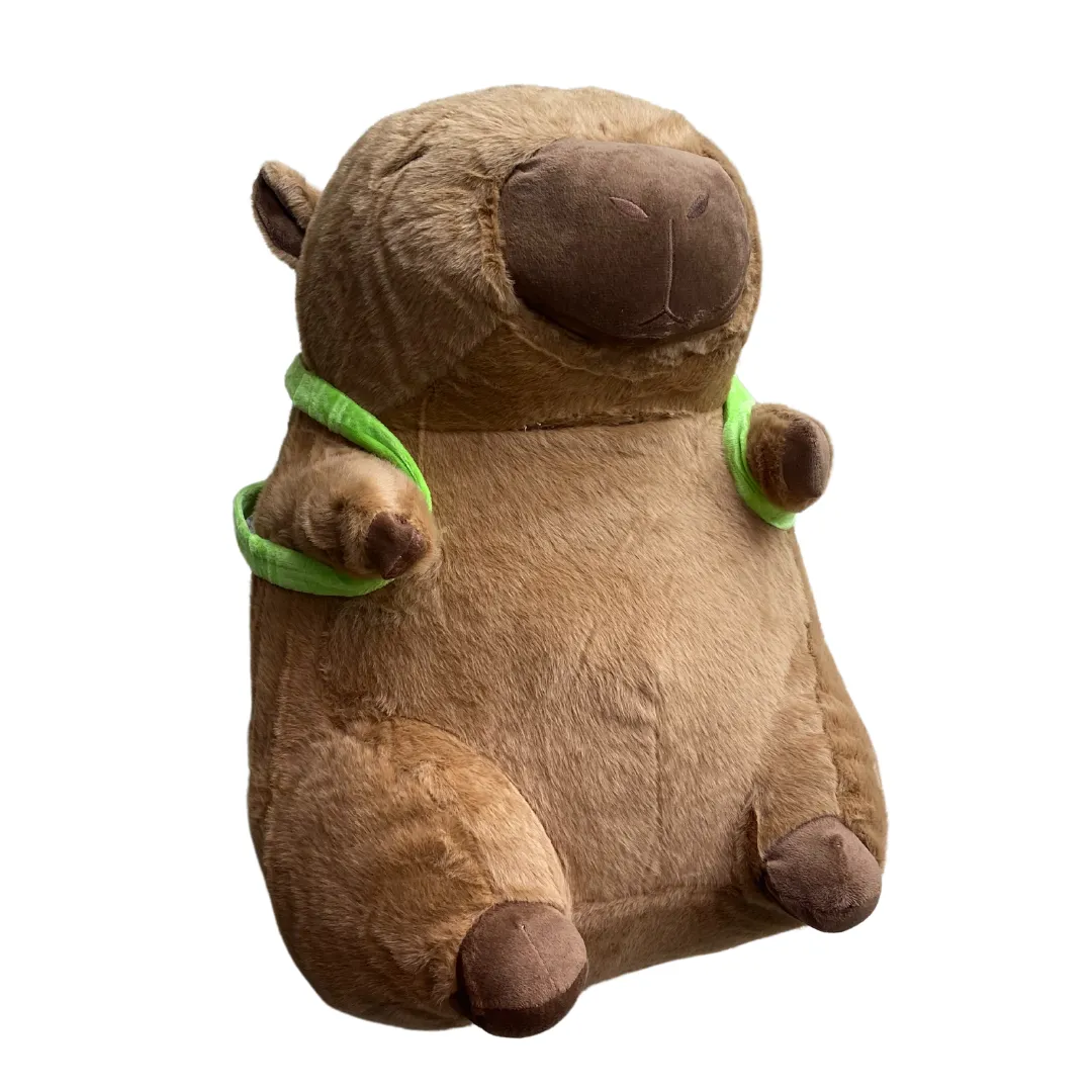 Capybara Soft Plush With Turtle Back Pack
