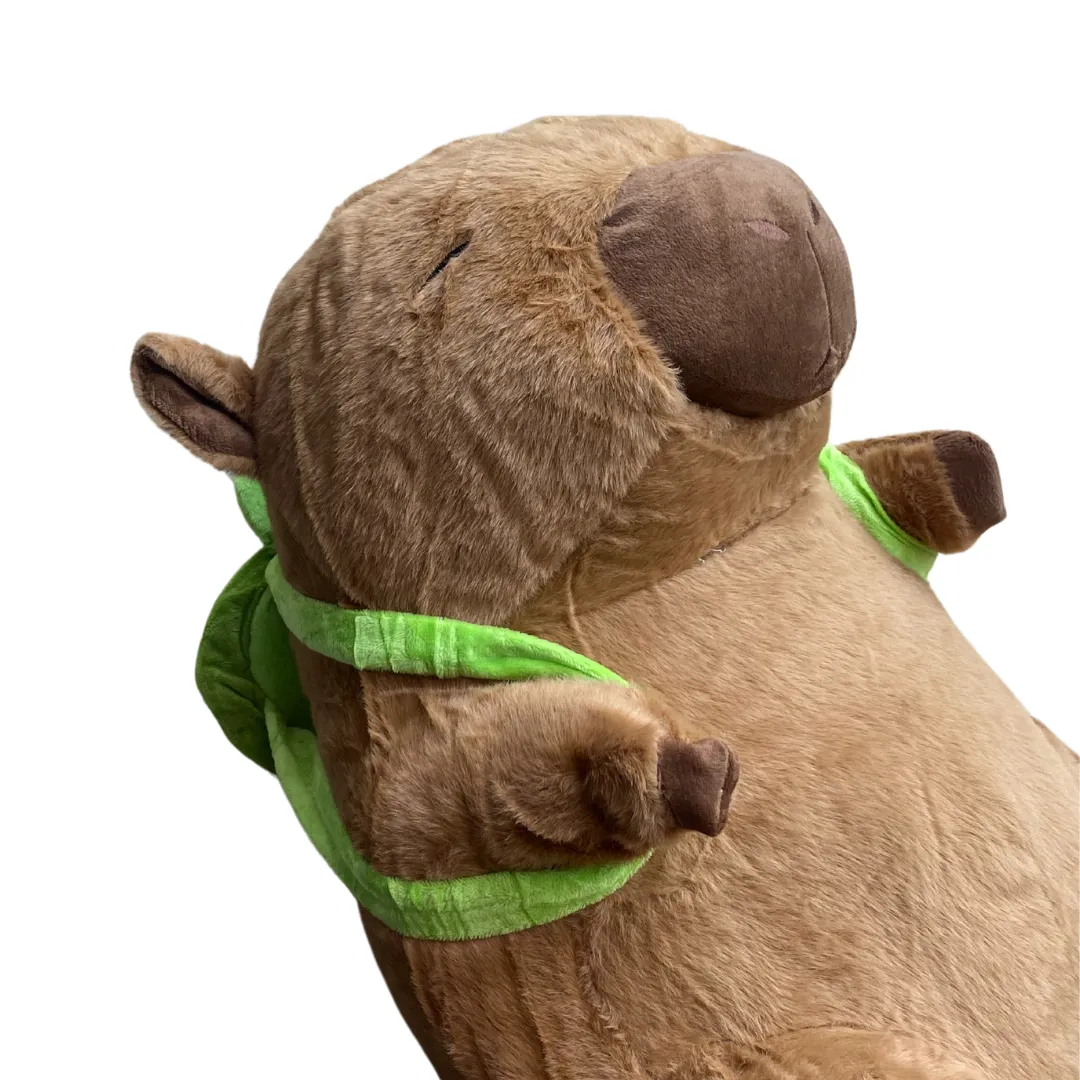 Capybara Soft Plush With Turtle Back Pack