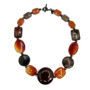 Carnelian Jasper Stone Statement Necklace
