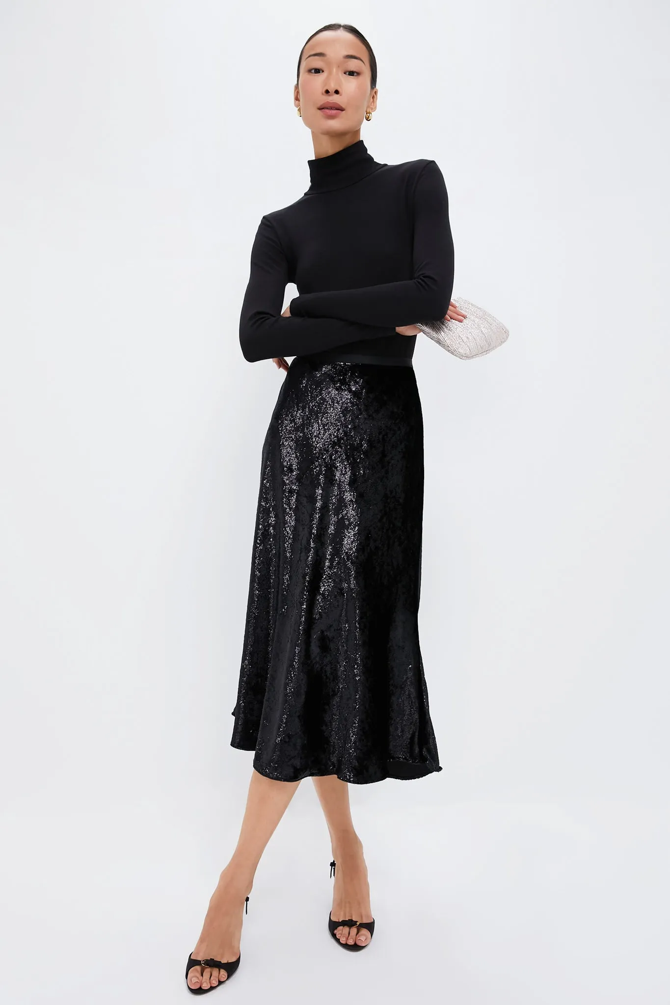 Champagne Shimmer Brit Pleated Clutch