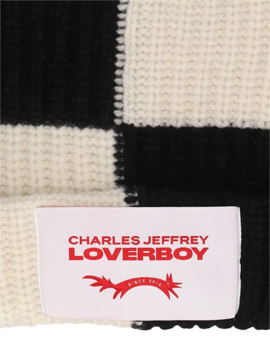 Charles Jeffrey LOVERBOY   Chunky Ears wool &amp; nylon beanie 