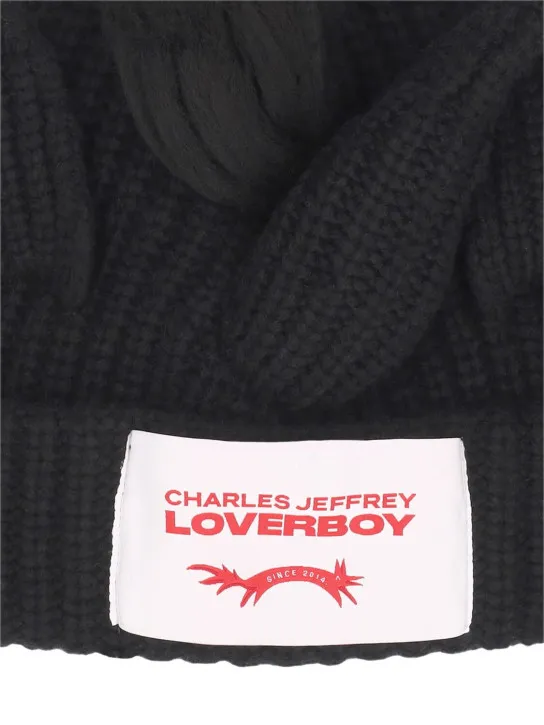 Charles Jeffrey LOVERBOY   Chunky Unicorn wool &amp; nylon beanie 