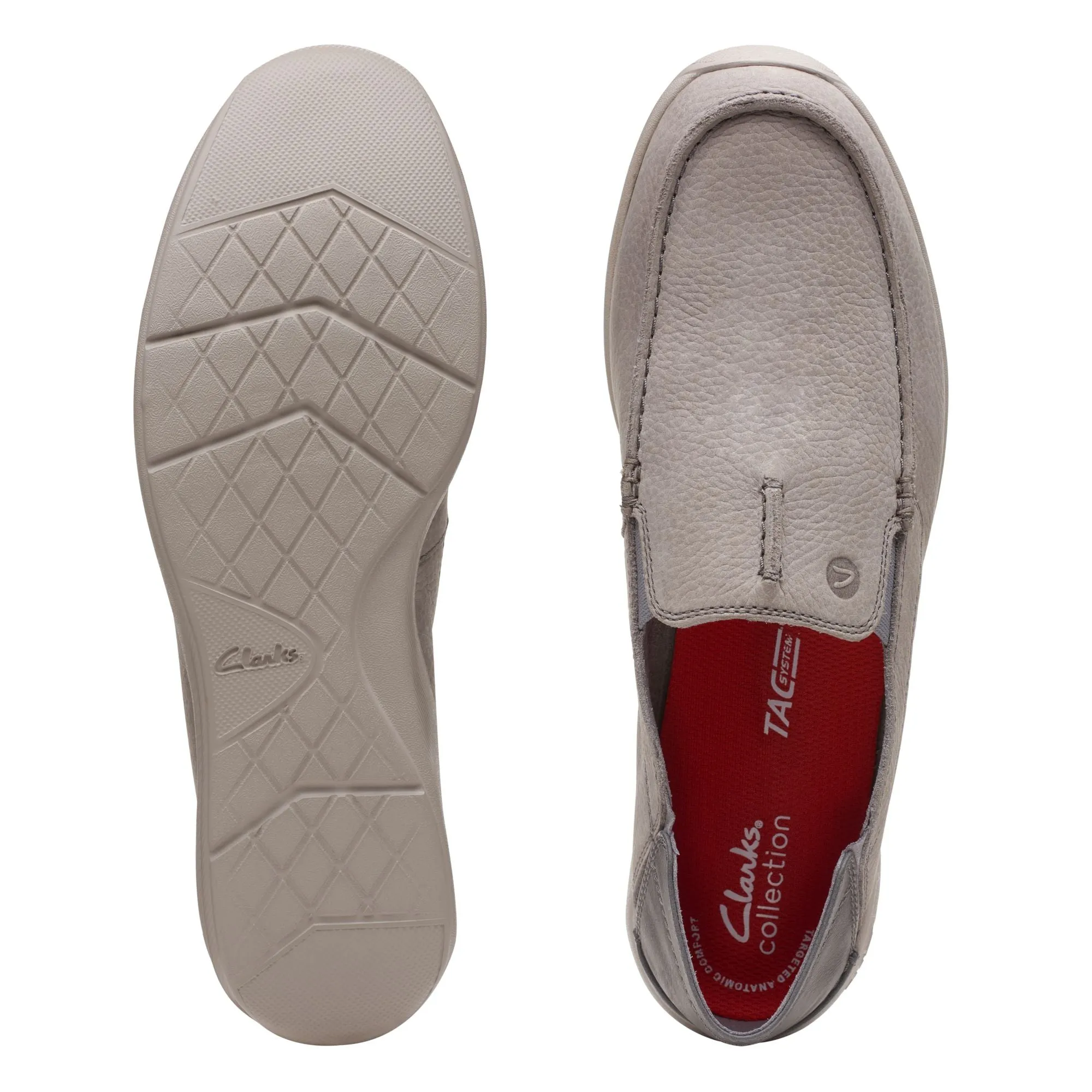 Clarks Men's Gorwin Step - Light Grey Nubuck