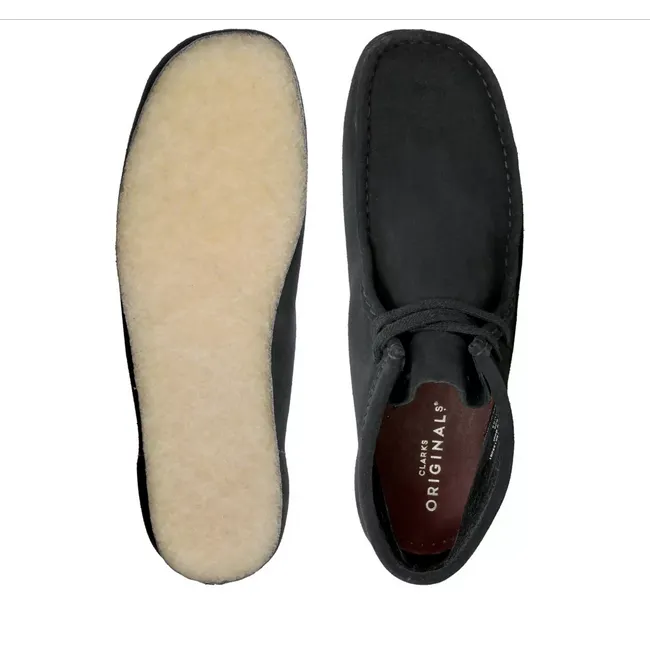 Clarks Men's Wallabee Boot - Black Suede