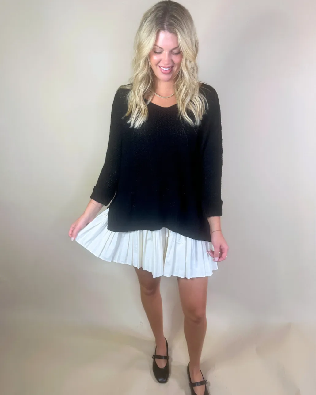Cozy Chic Knit Sweater in Black