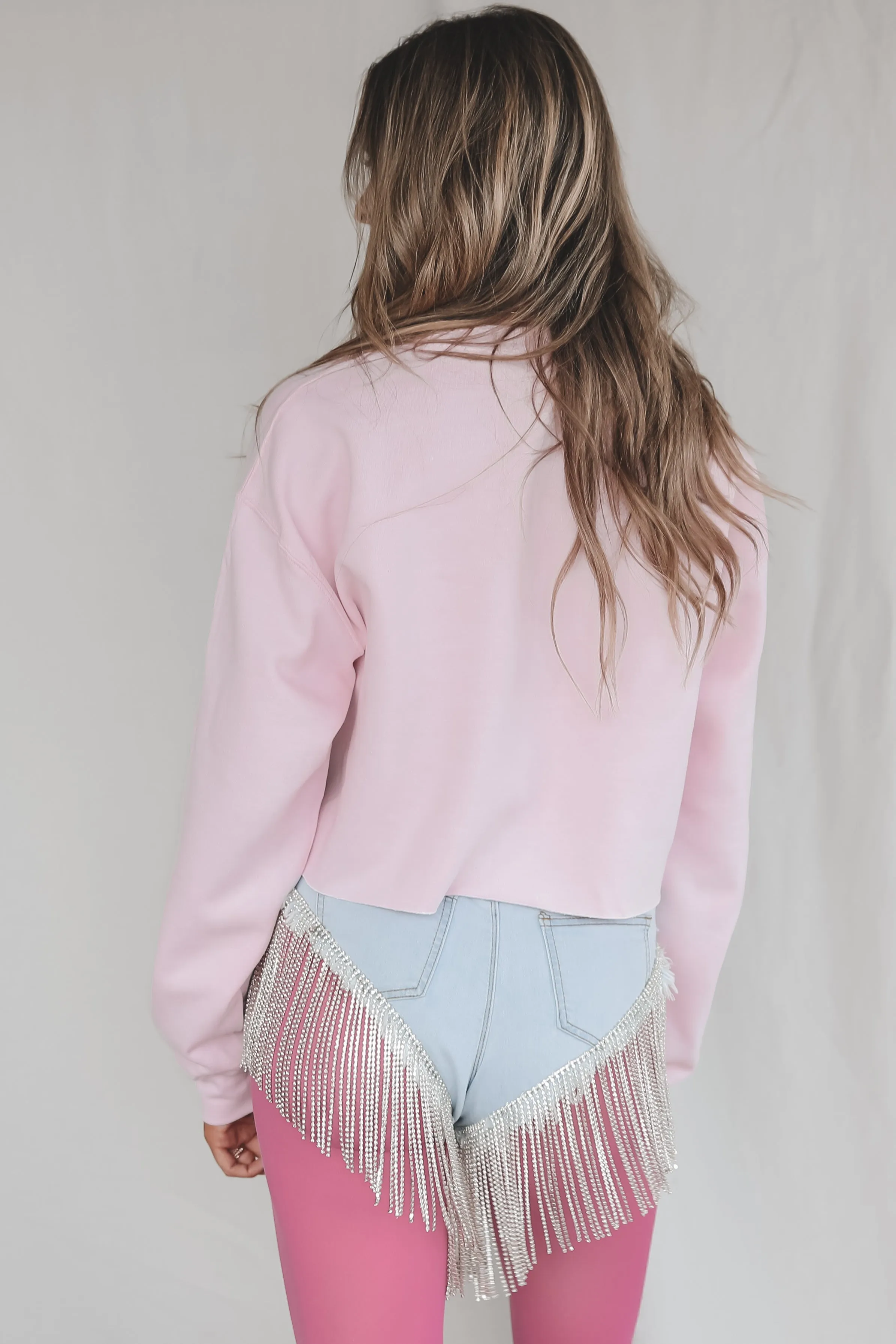DEAL Hey Taken Babe Lilac Cropped Pullover