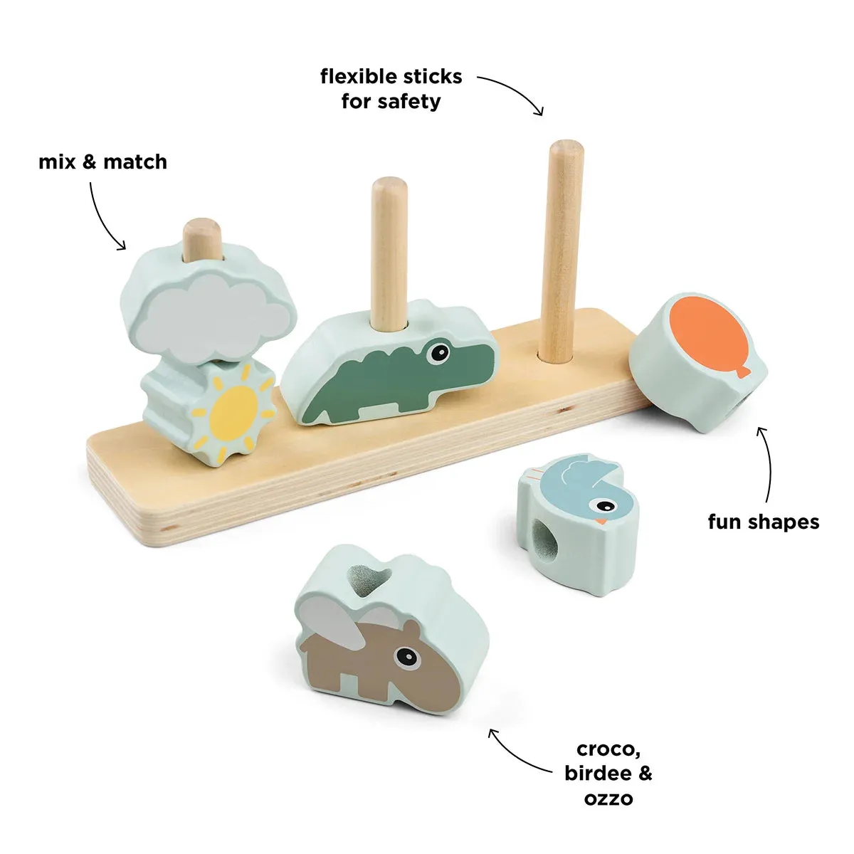 Done by Deer, Wooden Stacking Toy