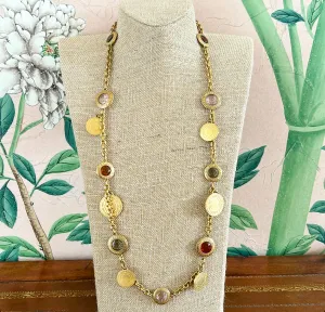 Fabulous vintage signed COACH designer statement necklace.