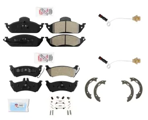 F&R AmeriBrake Pads hardware Parking Shoes for 1999-2003 Mercedes Benz ML320