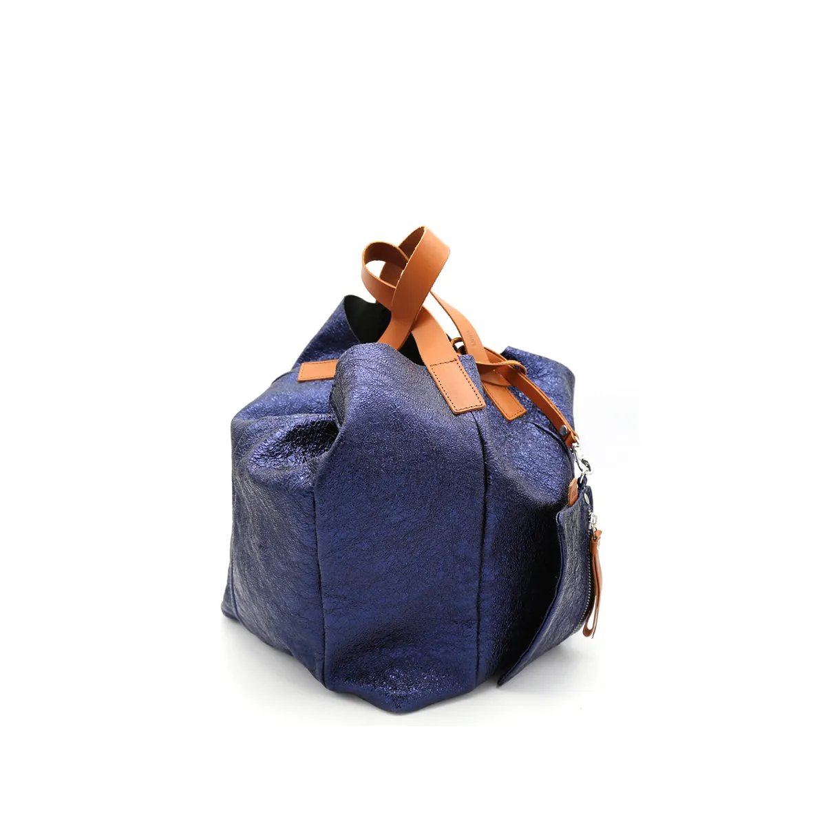 Frida Small Tote Metallic Navy