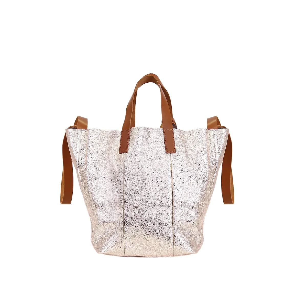 Frida Small Tote Metallic Pink Gold
