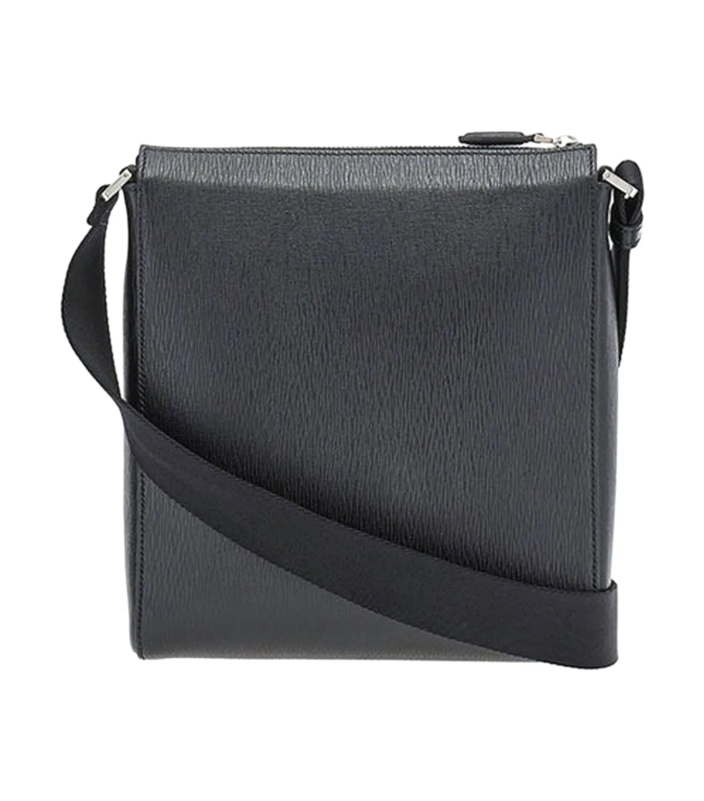 Gancini Crossbody Bag Calf Leather Black
