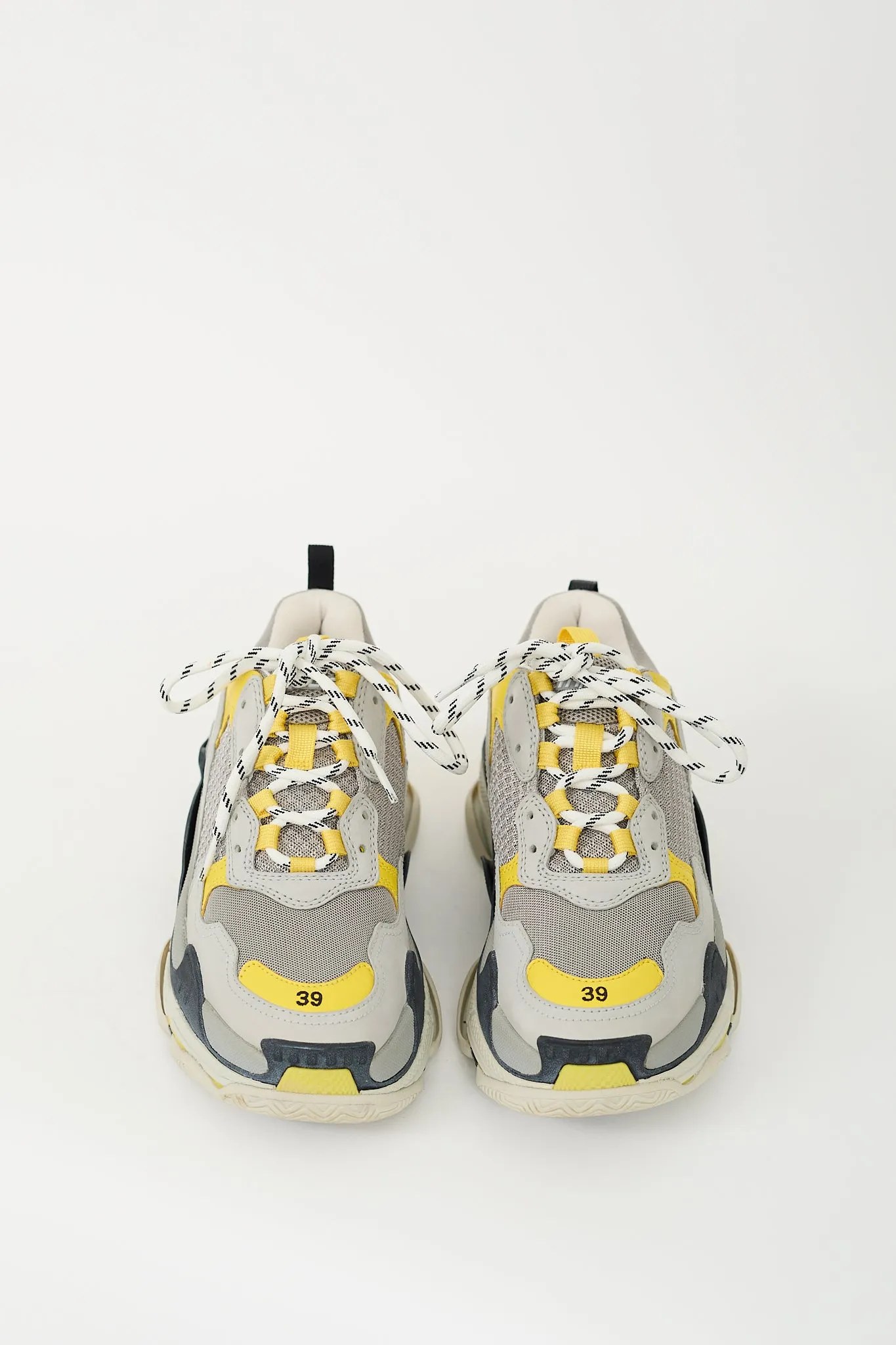 Grey & Yellow Triple S Sneaker