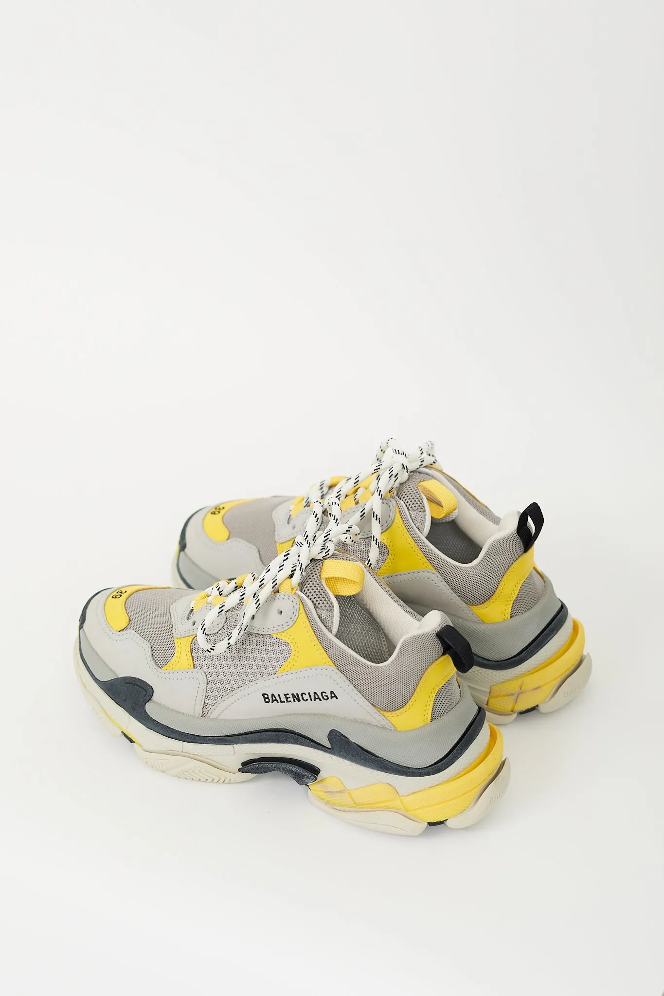 Grey & Yellow Triple S Sneaker