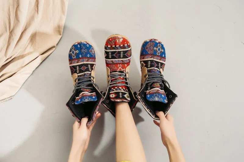 Gypsy Lace Up Ankle Boots