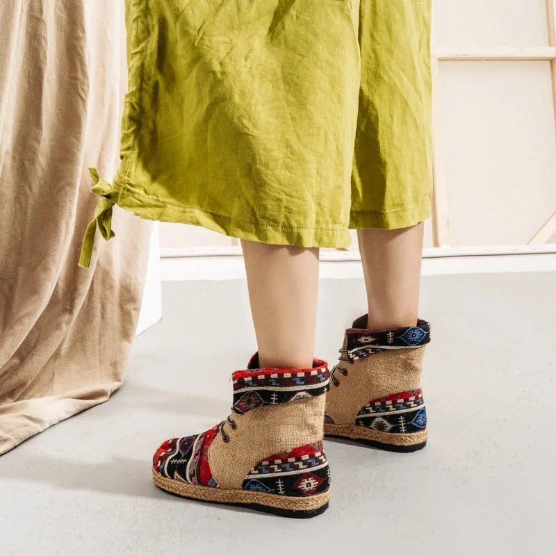 Gypsy Lace Up Ankle Boots
