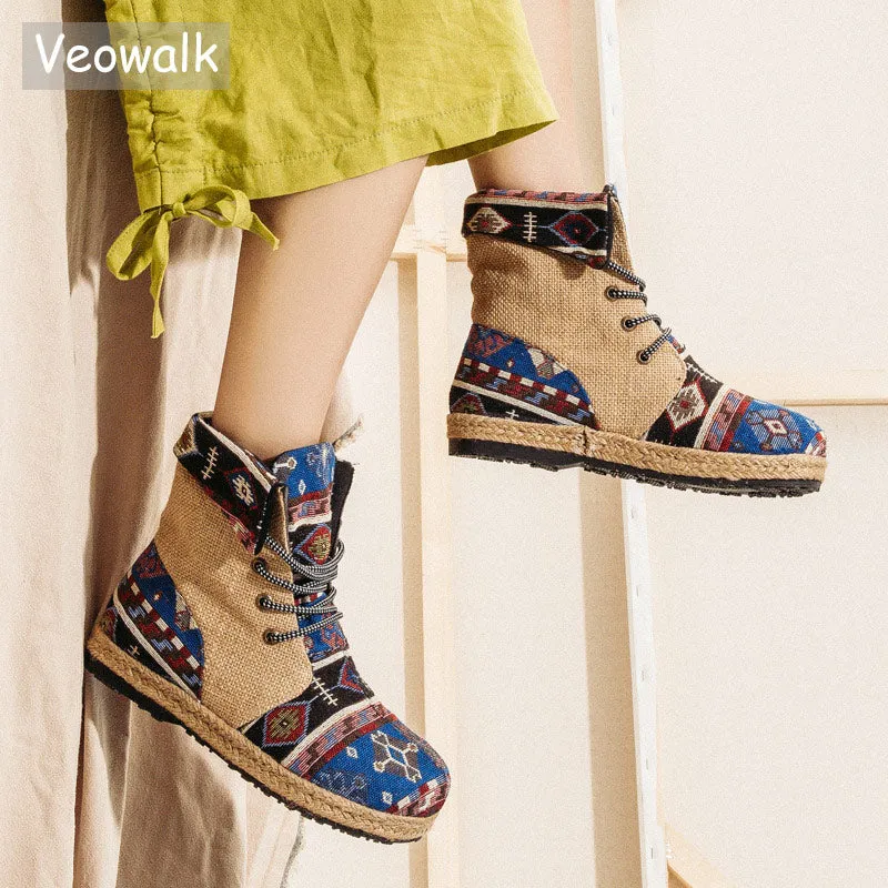 Gypsy Lace Up Ankle Boots