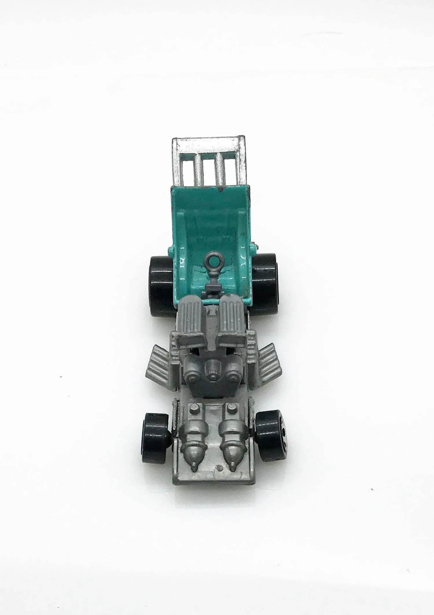 Hot Wheels Light Blue Baby Boomer: "Happy Birthday" Dragster (2002)