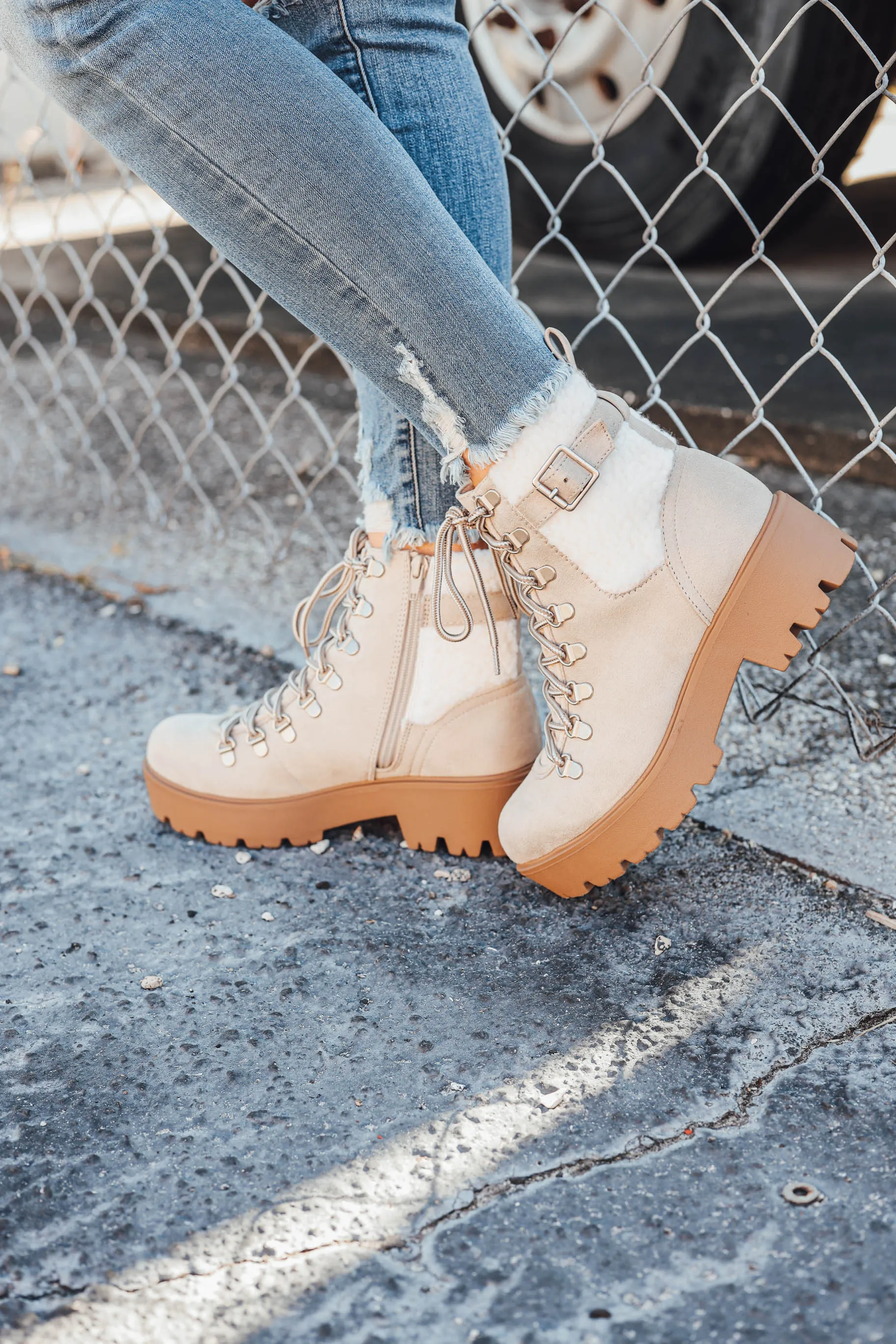Ice Lace Up Lug Boot