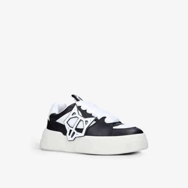 Kosa Leather Low Top Naked Wolfe Sneakers, Black