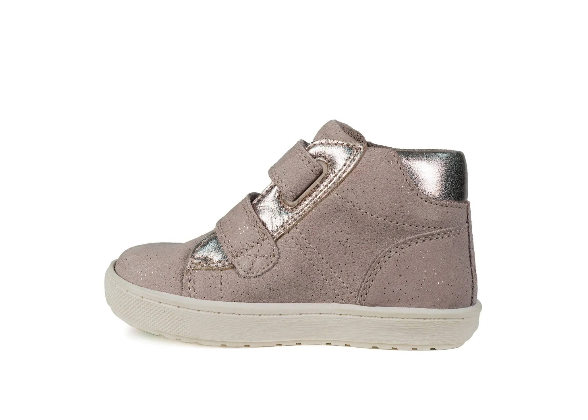 LAYLA - Girls' Pink Shimmer Rip Tape Boots (Available in Half Sizes)