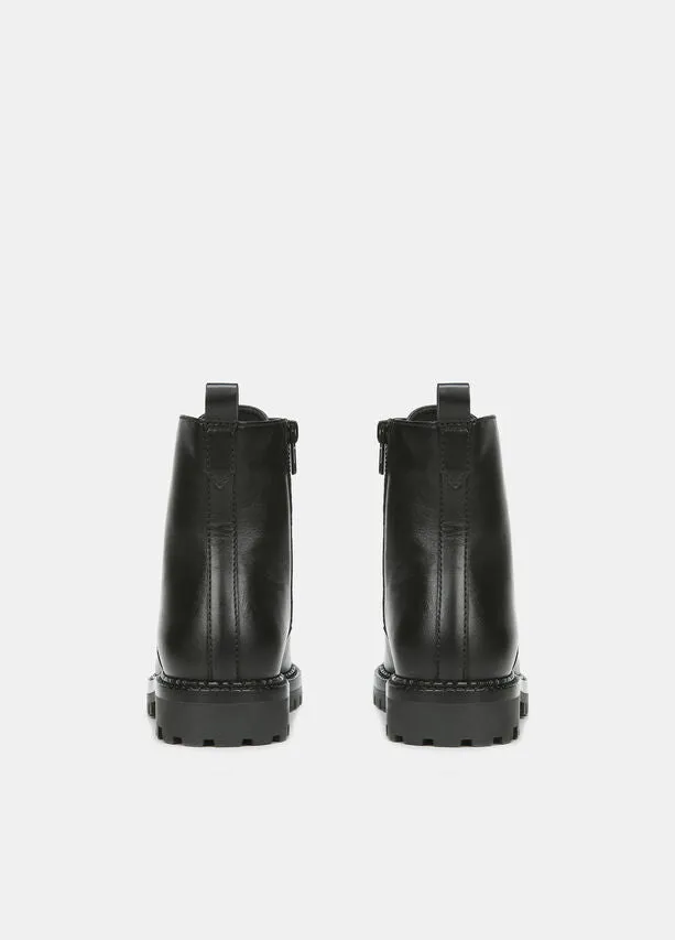 Leather Cabria Lug Boot - Black