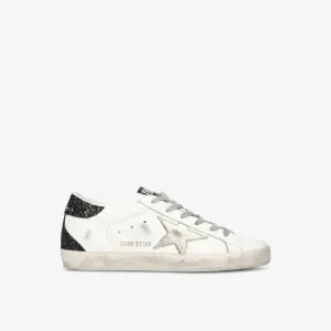 Leather low-top sneakers Superstar 11538 with Golden Goose logo patch, black