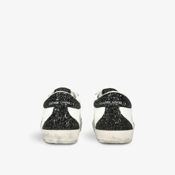 Leather low-top sneakers Superstar 11538 with Golden Goose logo patch, black