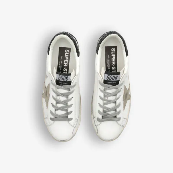 Leather low-top sneakers Superstar 11538 with Golden Goose logo patch, black