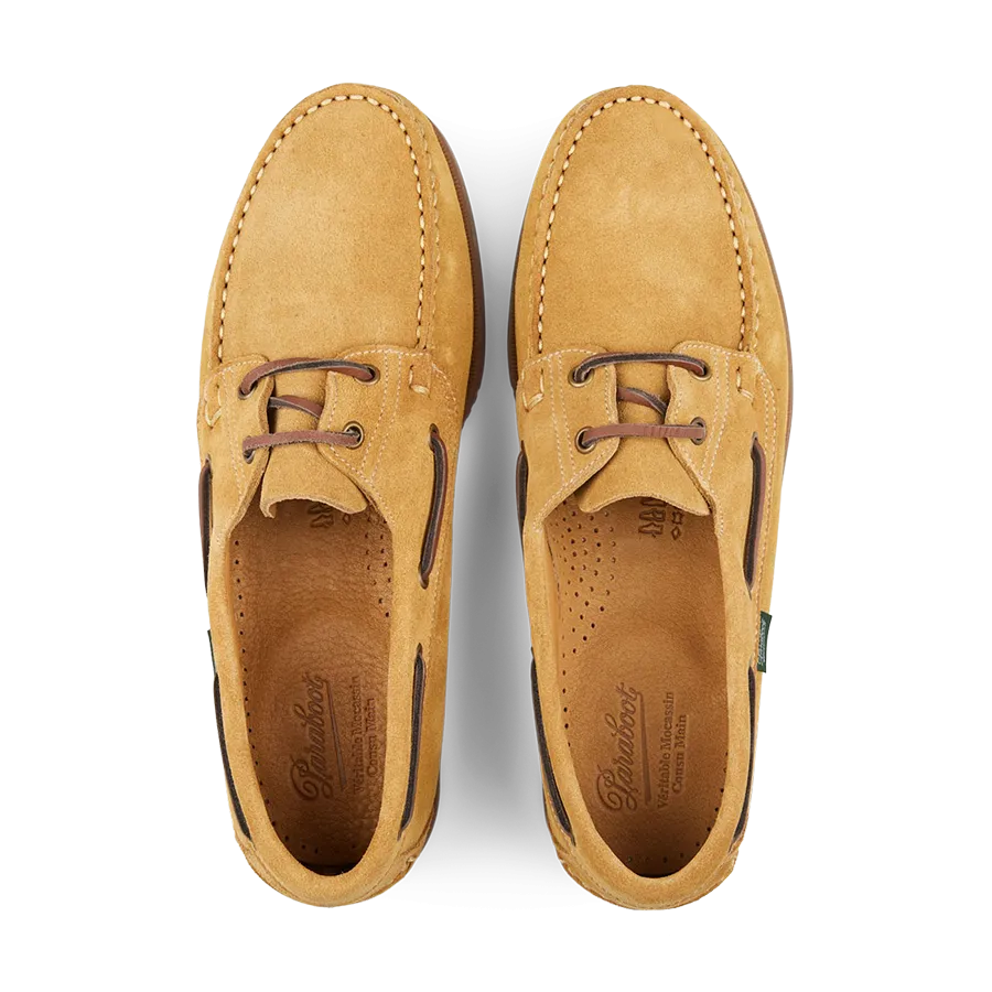 Light Beige Suede Leather Barth Moccasins