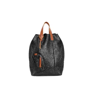 Linda Large Tote Metallic Black