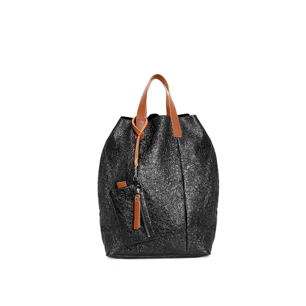 Linda Large Tote Metallic Black