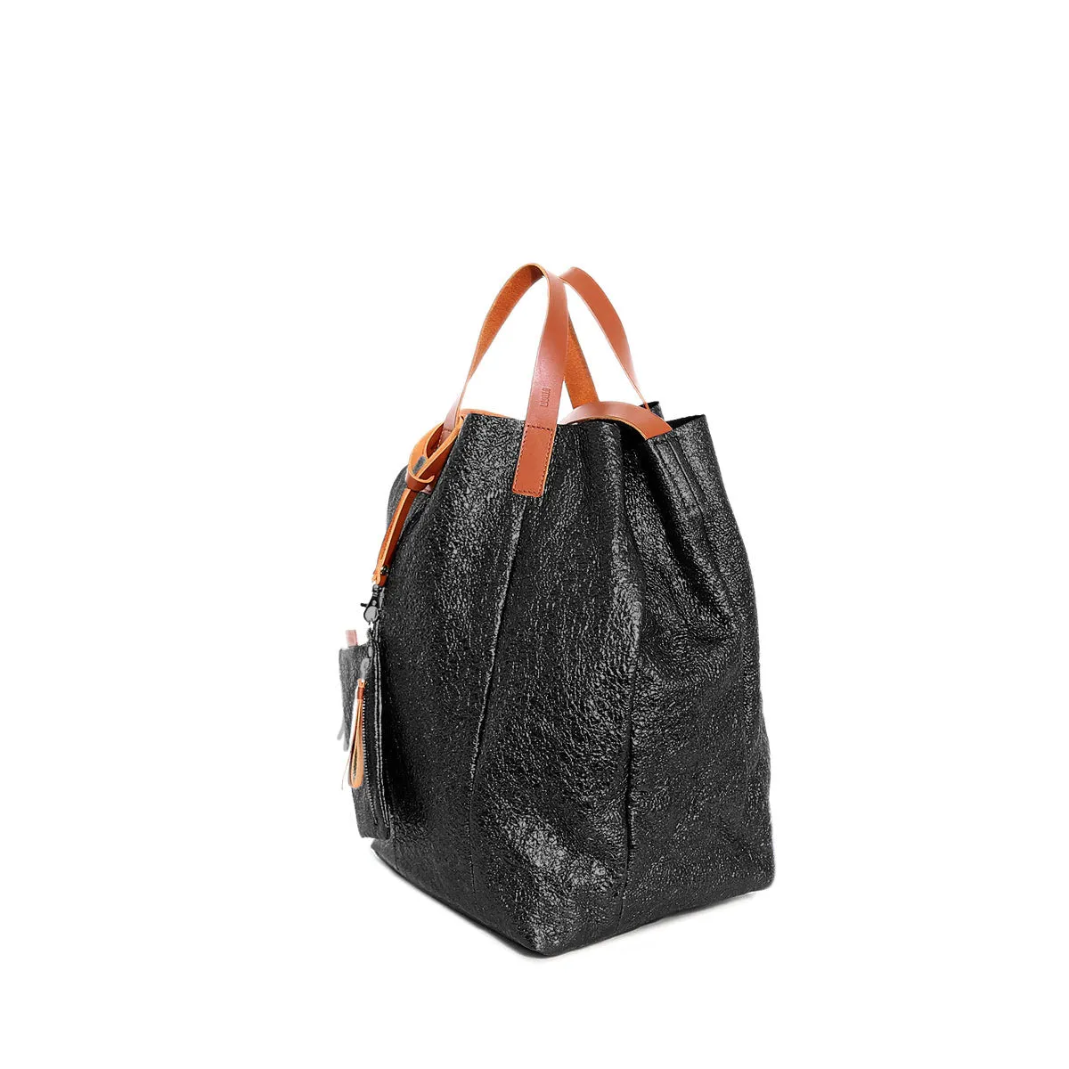 Linda Large Tote Metallic Black