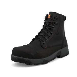 Men's Twisted X 6" Nano Toe Black Lace Up Work Boot - MXCN005